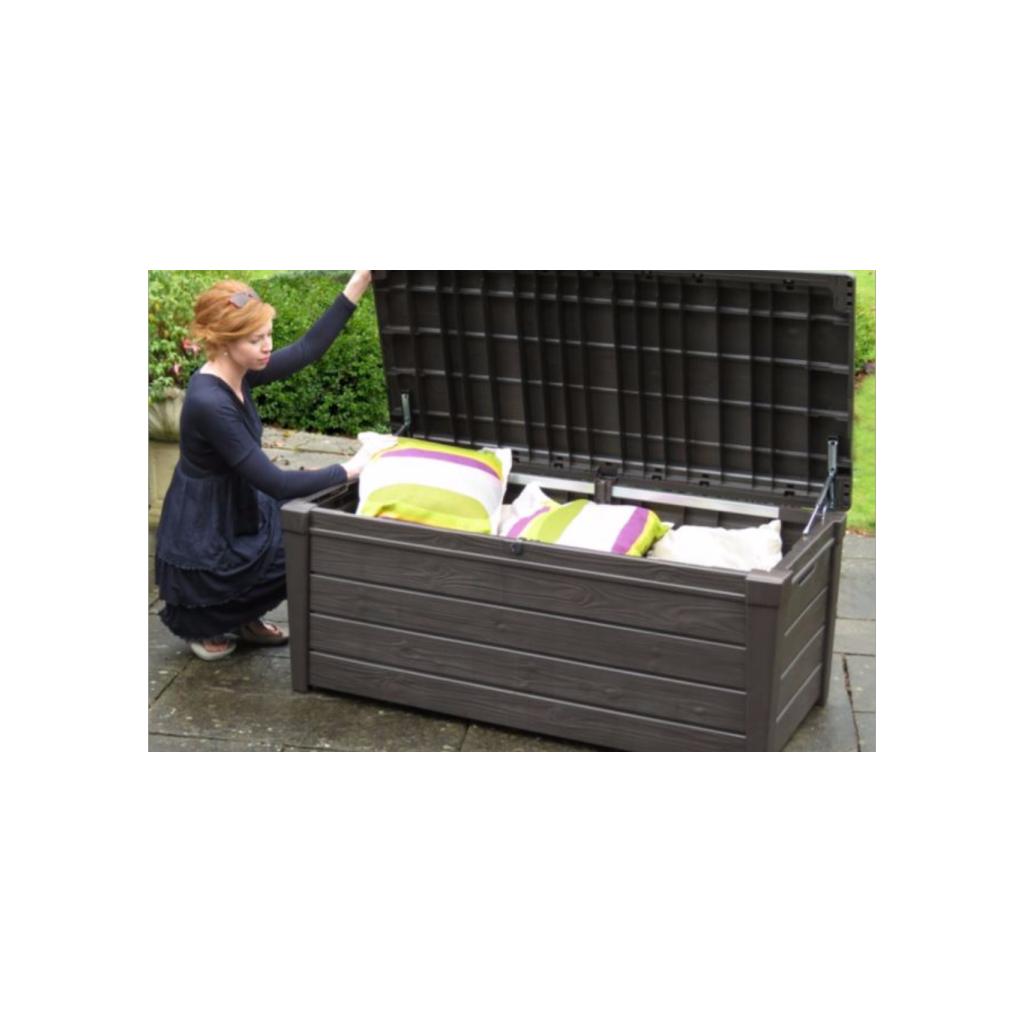 wood effect garden storage box