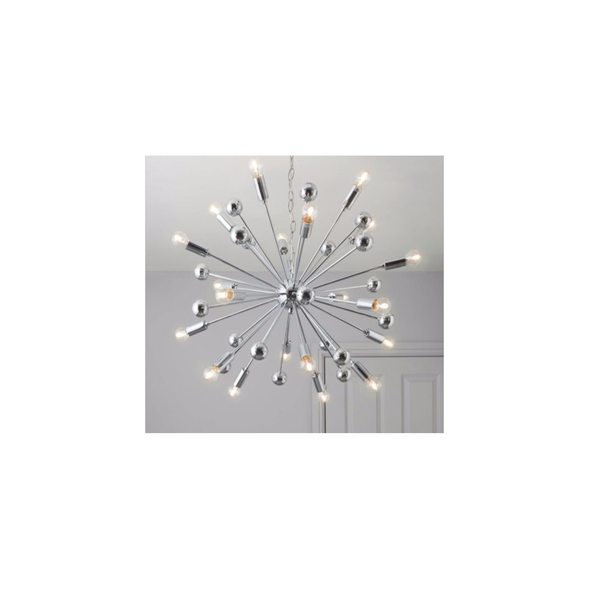 Komet Spherule Silver Chrome Effect 20 Lamp Pendant Ceiling Light
