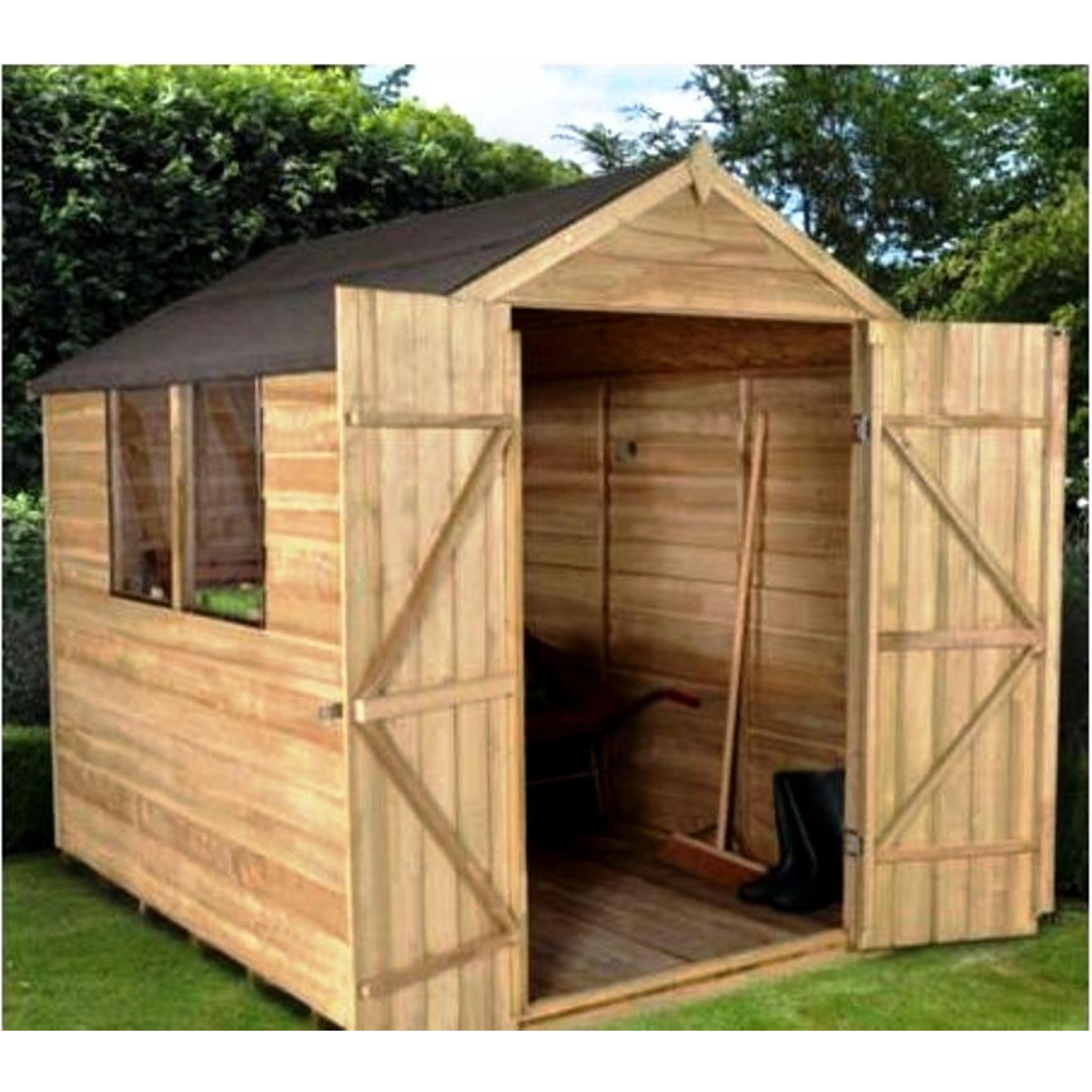 6X8 Apex Overlap Wooden Shed with Assembly Service